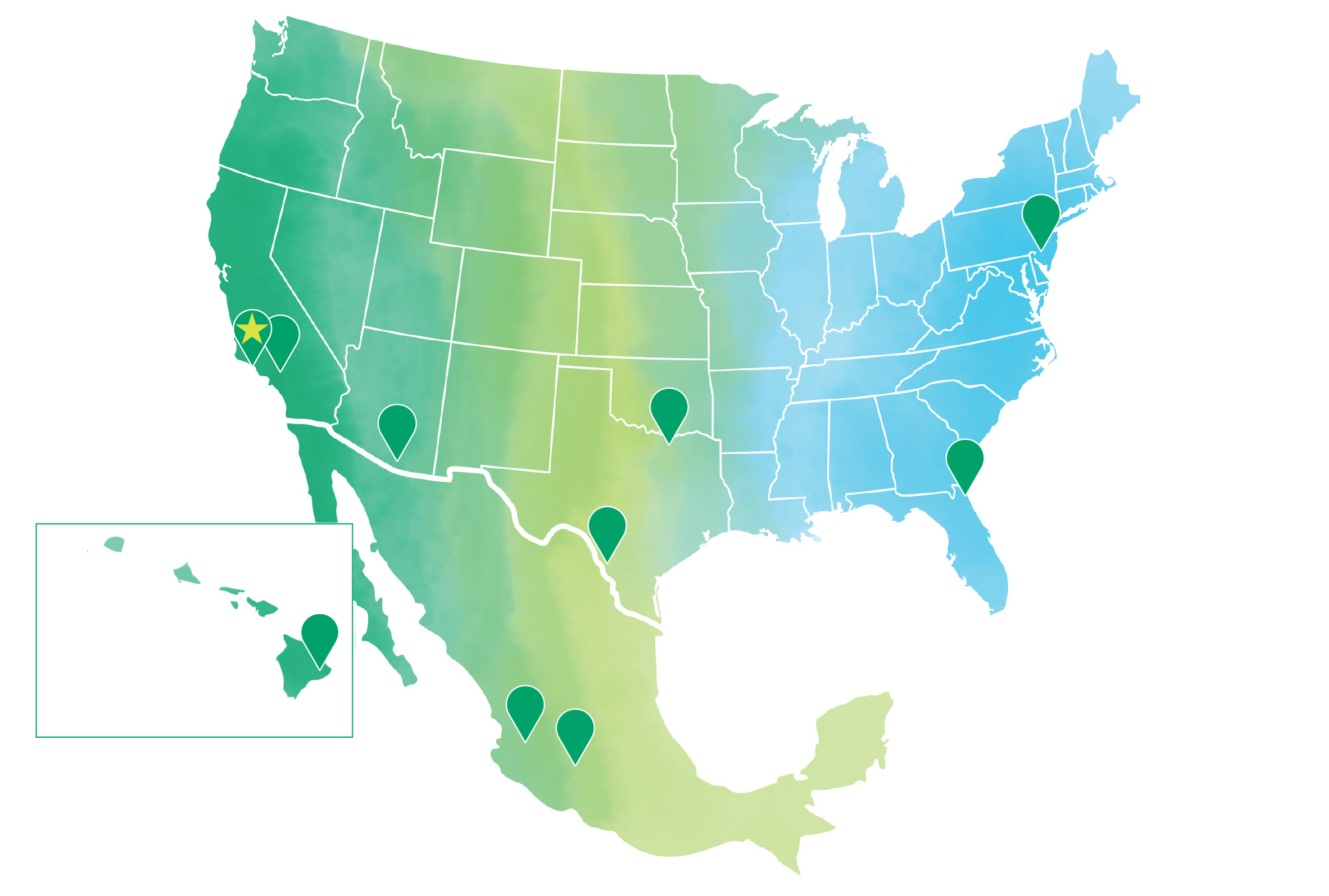 Map of Calavo locations